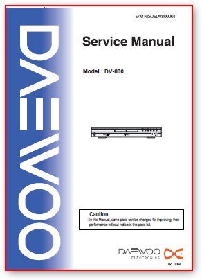  Daewoo DV-800 Service Manual